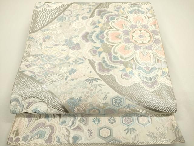 ZY-557 袋帯 瑞祥壁面盛花文 プラチナ箔 六通 逸品 楽天市場】プラチナ