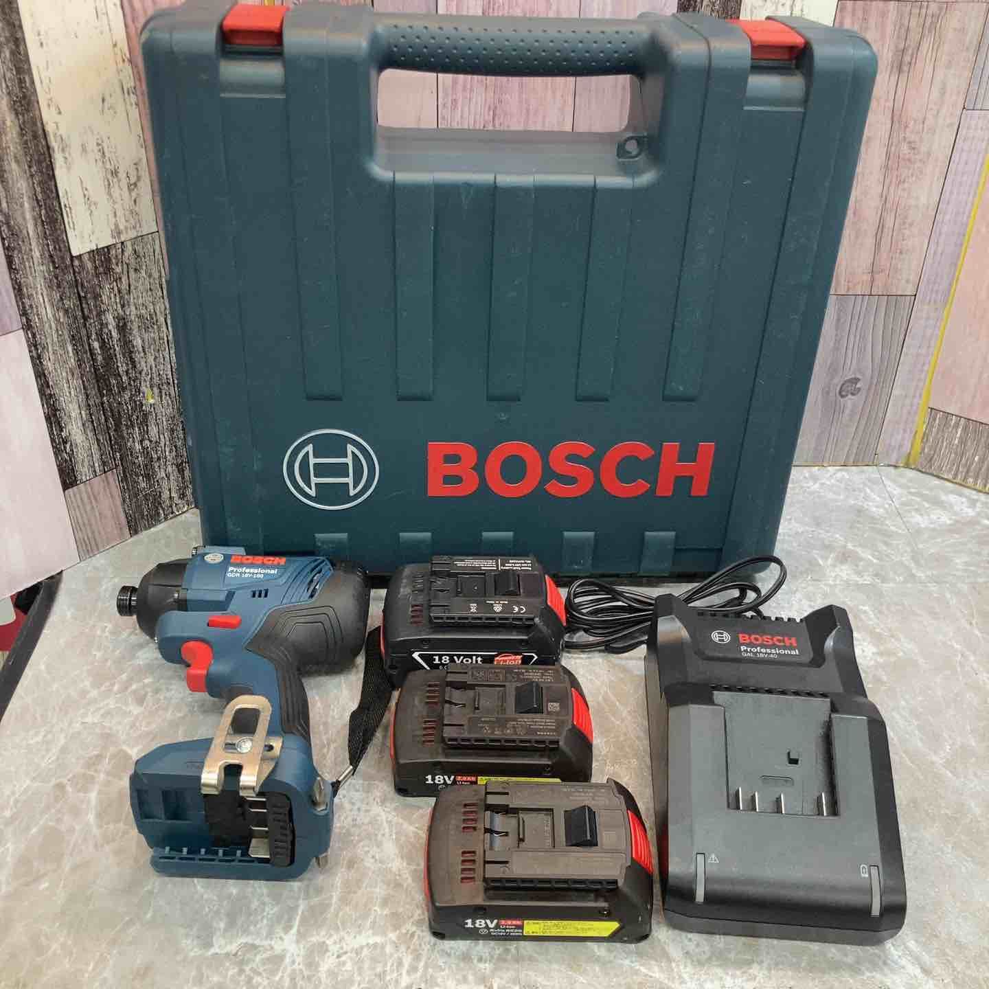 品 ボッシュ BOSCH 18Vバッテリー インパクトドライバー GDR18V-160 バッテリー3個 充電器付き 八潮店