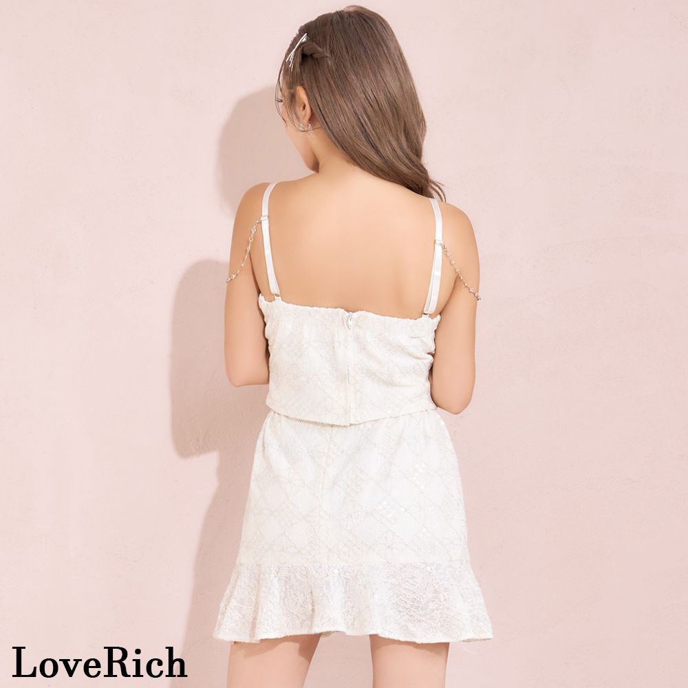 LoveRich ラブリッチ 【SMLサイズ】肩チェーン フロントジッパー