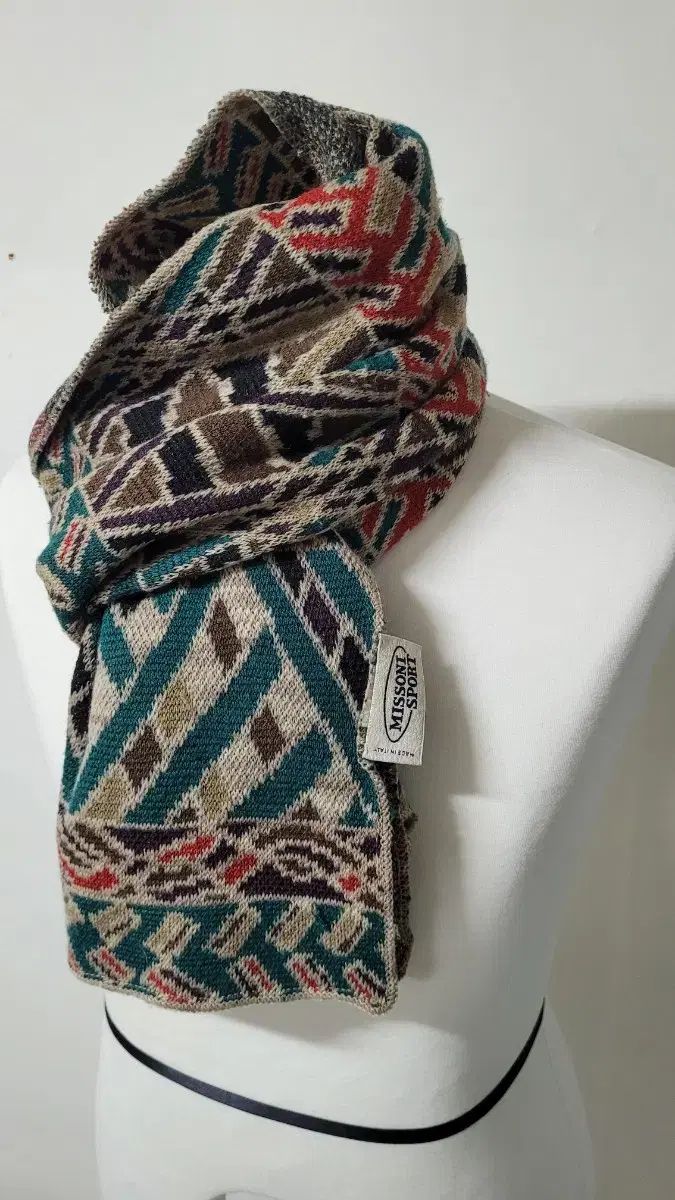 MISSONIミッソーニ スポーツ 90 s マルチ ウール素材 エスニック マフラー 実物