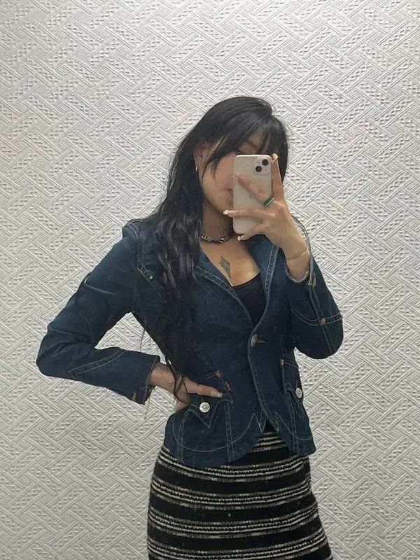 リーバイス カッティング ディテール ワンボタン デニム ジャケット M C06447