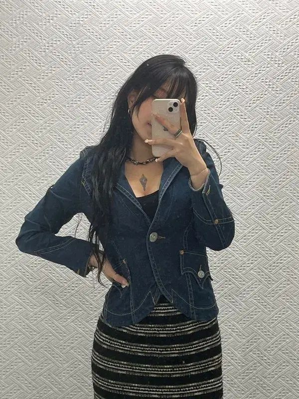 リーバイス カッティング ディテール ワンボタン デニム ジャケット M C06447