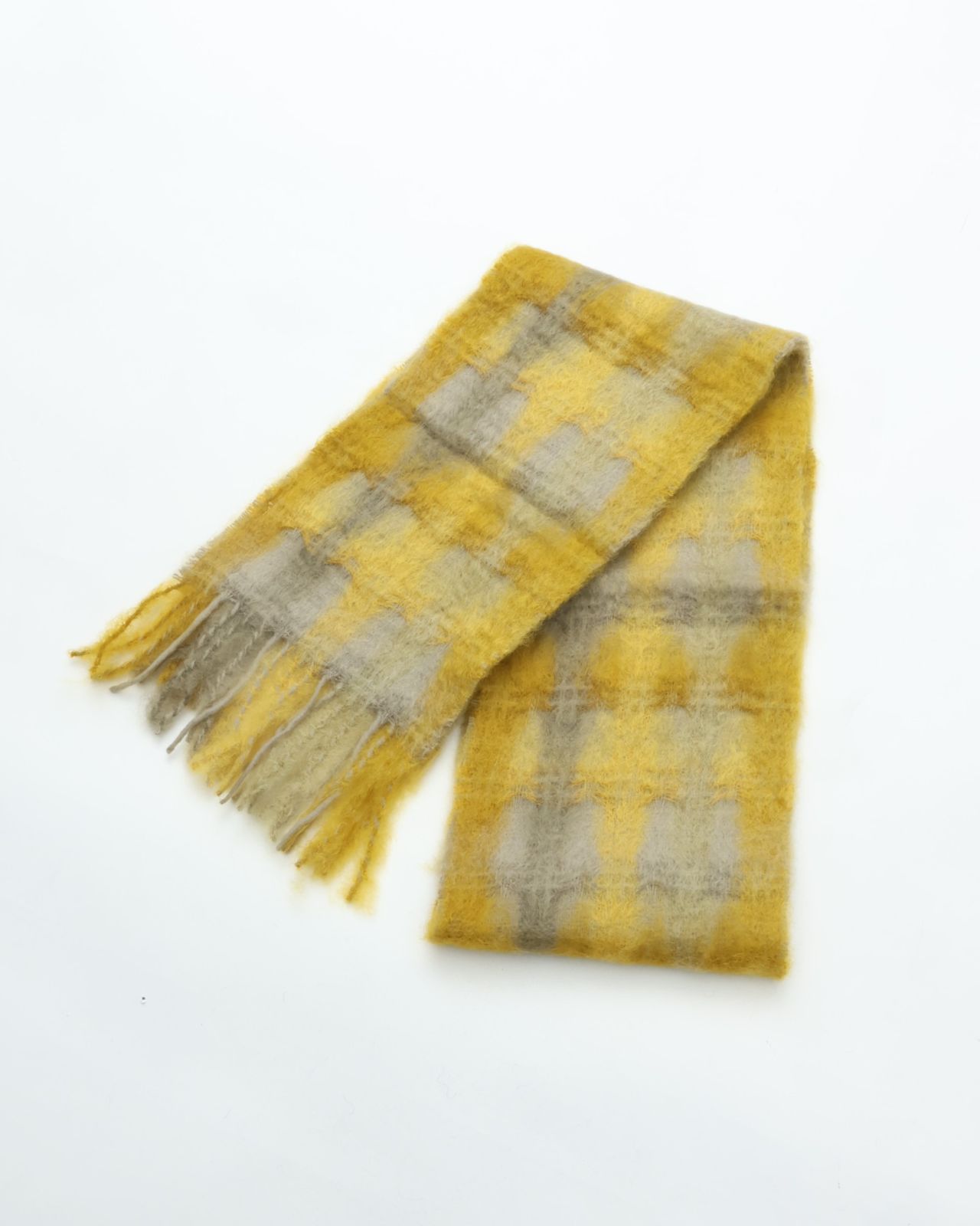 MANTAS EZCARAY マンタスエスカライ MIA モヘアストール C 50 MI-40F イエロー系 マフラー