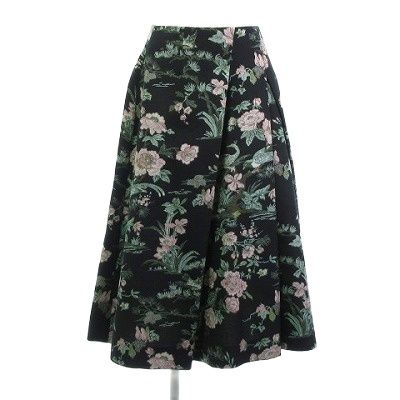 ケイタマルヤマ KEITA MARUYAMA 美品 スカート 花柄 ギャザー フレア