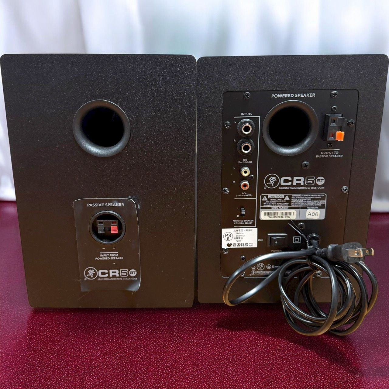 ☆送料無料 極美品 MACKIE マッキー CR5BT ペア Bluetooth対応