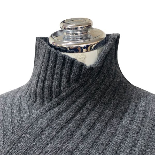 セリーヌ CELINE セーター トップス 長袖 ハイネック グレー カシミア 毛 XS 5号 レディース H5Y023