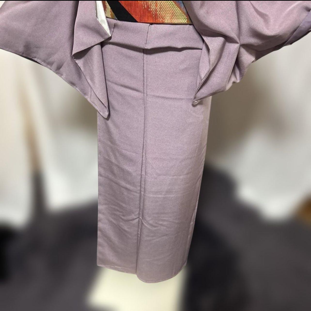 新品 美品 袷 正絹 鮫小紋 フルセット 155/66 正絹名古屋帯 / New