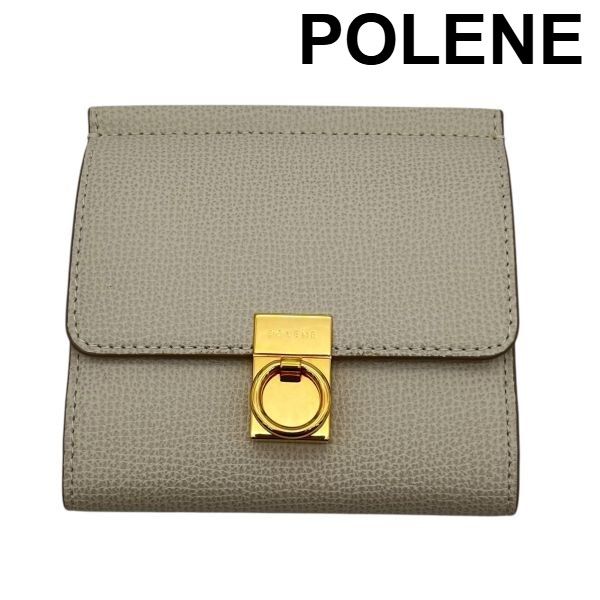 ポレーヌPolene Numero Sept ヌメロ セプ コンパクト ウォレット 白 レザー レディース S5X140