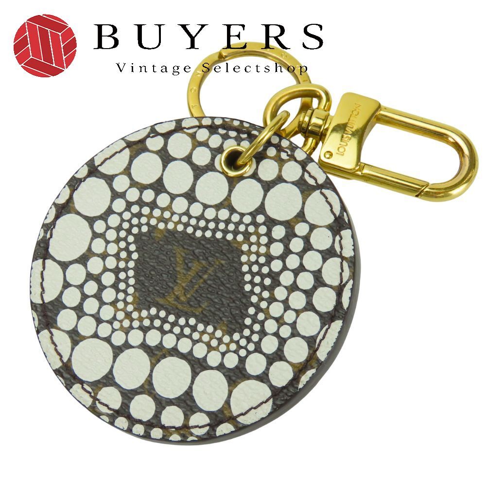 ルイ ヴィトン キーホルダー ポルトクレ モノグラム M66739 パンプキンドット モノグラム ブロン ホワイト ブラウン 草間彌生 レディース 女性 LOUIS VUITTON