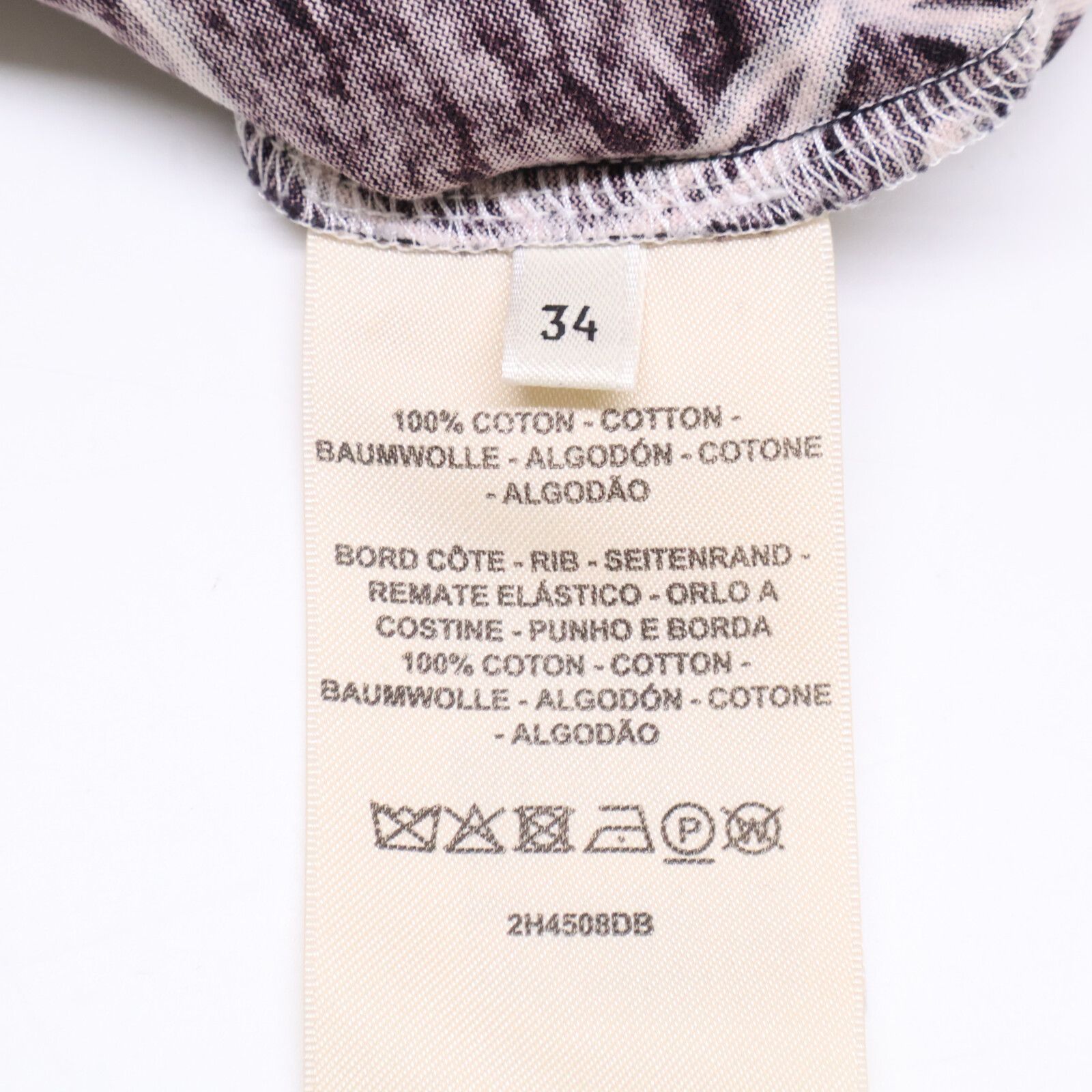  HERMES エルメス LA DU MATIN 34 半袖 ひざ丈ワンピース