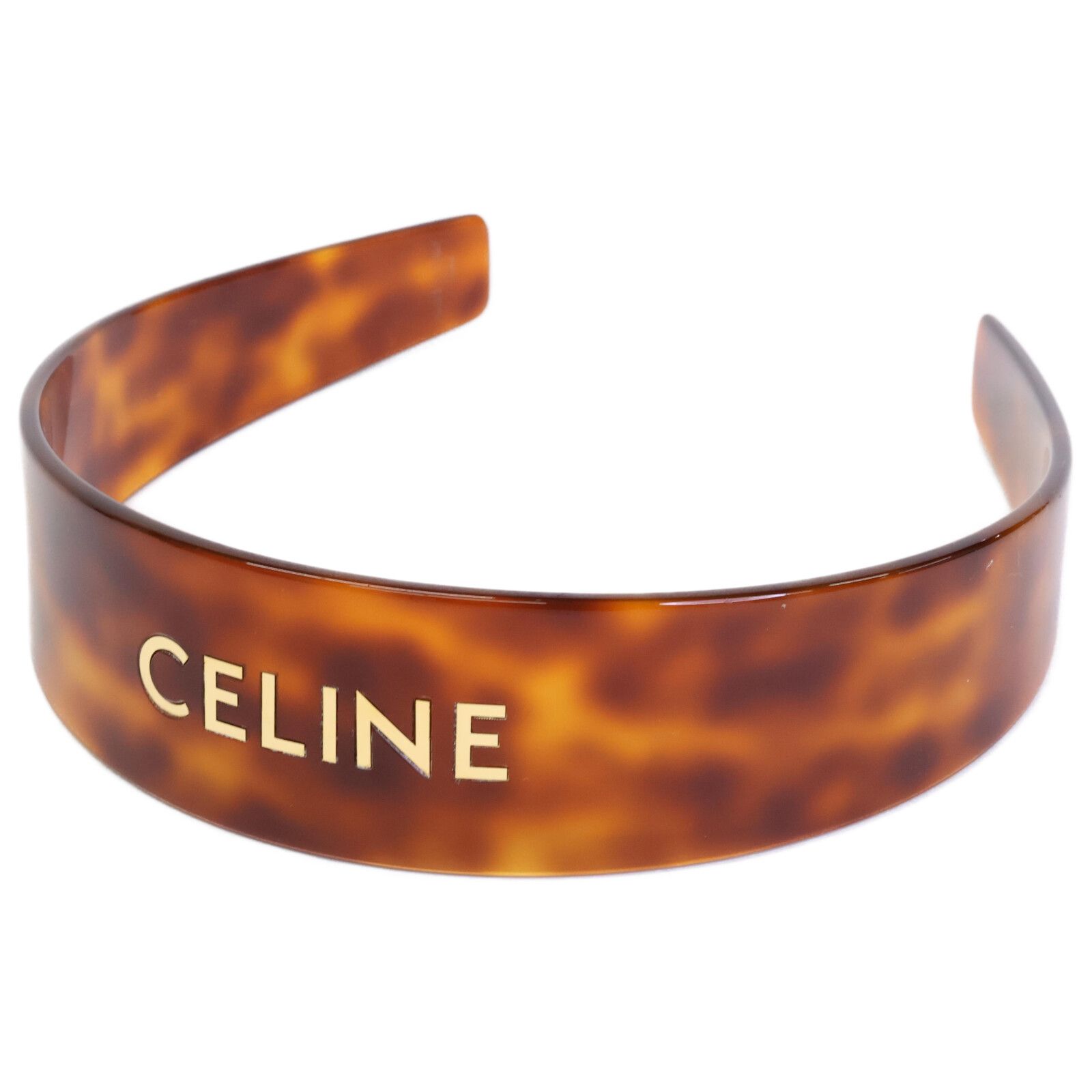 CELINE セリーヌ 即決 46Y376CEA.19LG CELINE ヘア ヘッドバンド アセテート＆スチール