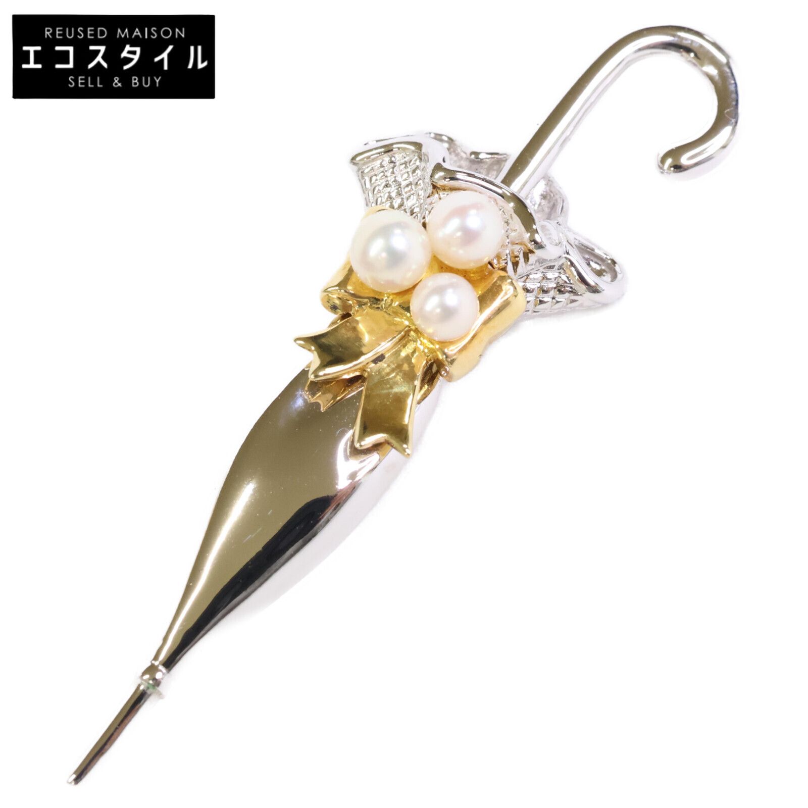 MIKIMOTO ミキモト K18 パール アンブレラモチーフ