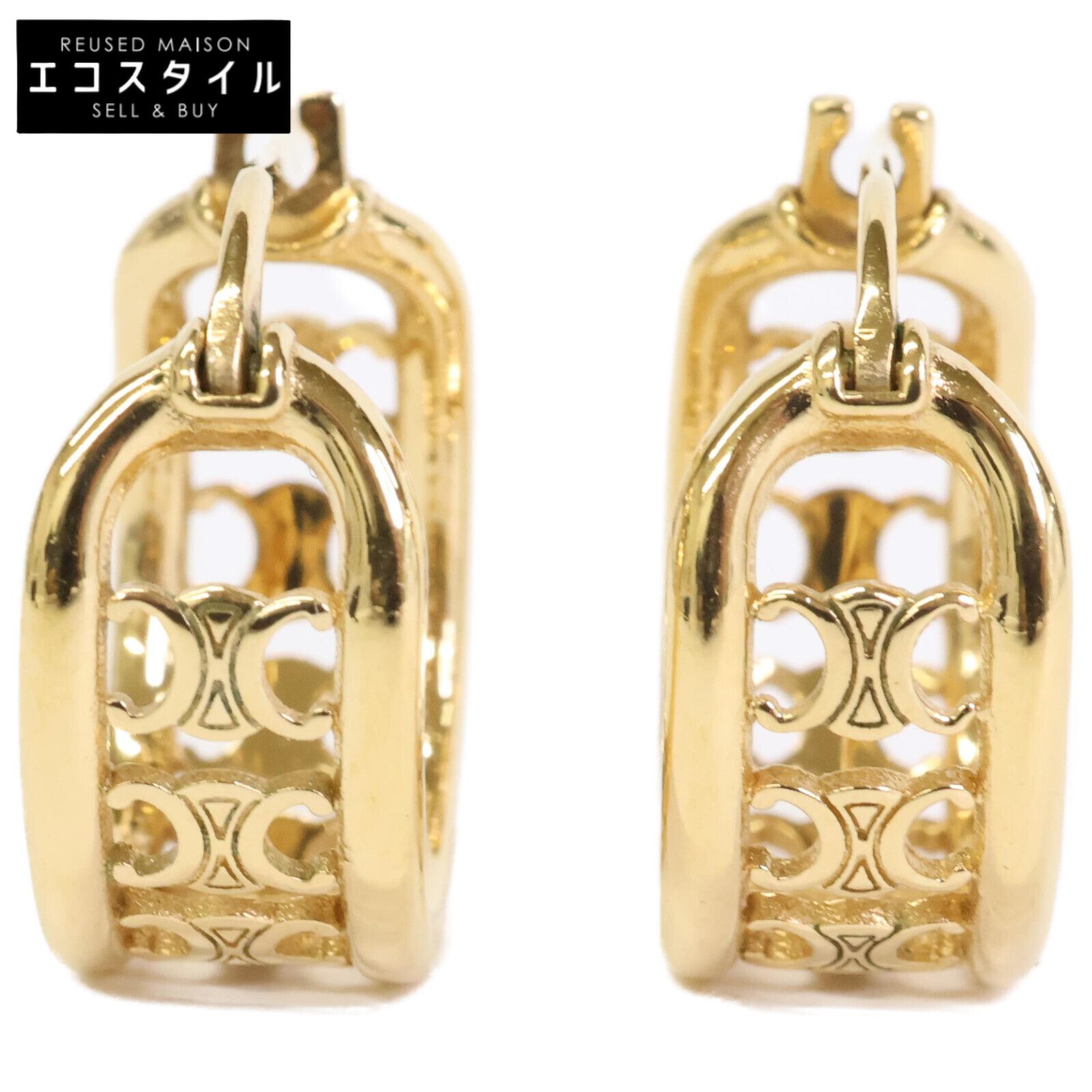 CELINE セリーヌ トリオンフ マルチフープ ゴールドフィニッシュ ブラス