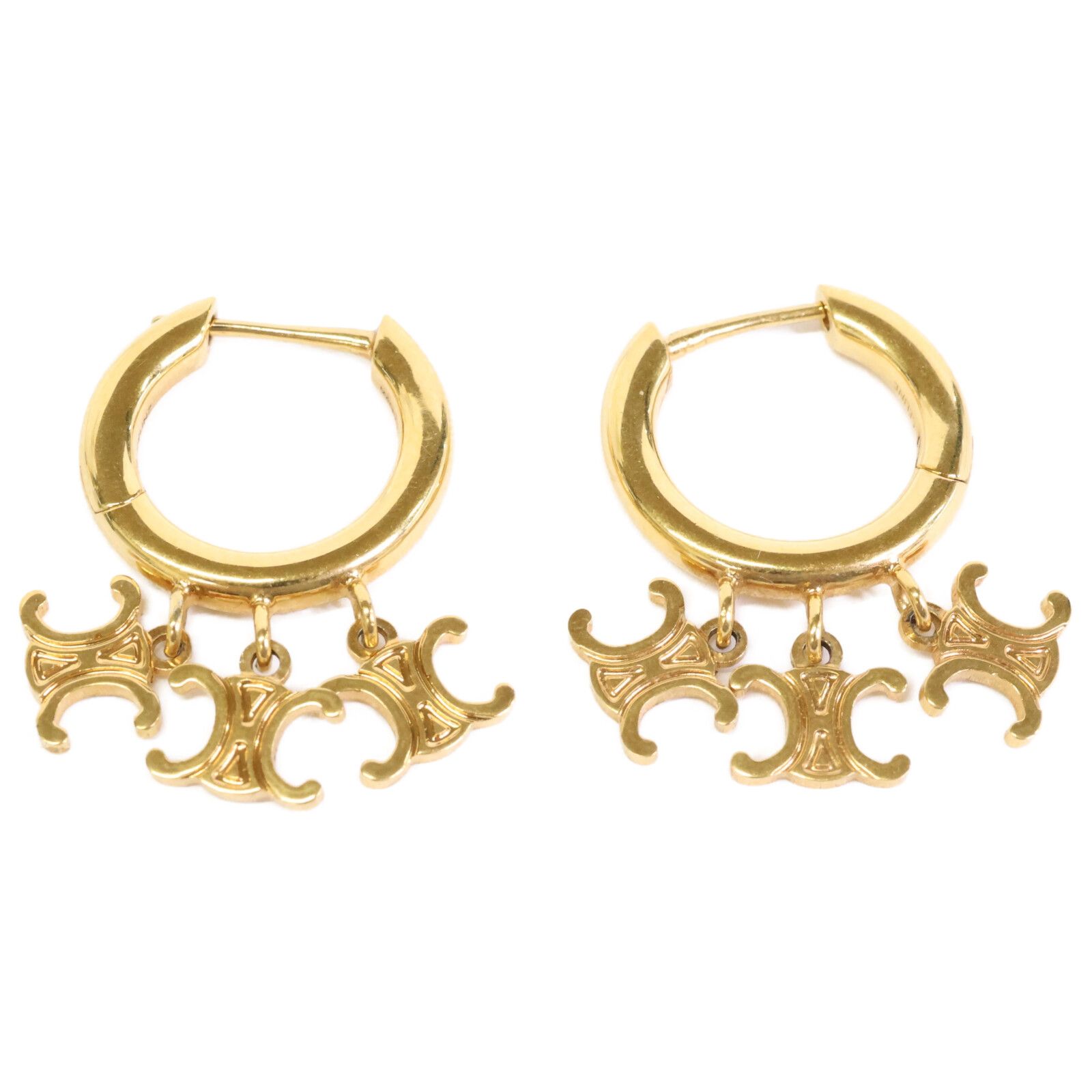 CELINE セリーヌ トリオンフ トリオ フープ / ゴールドフィニッシュ