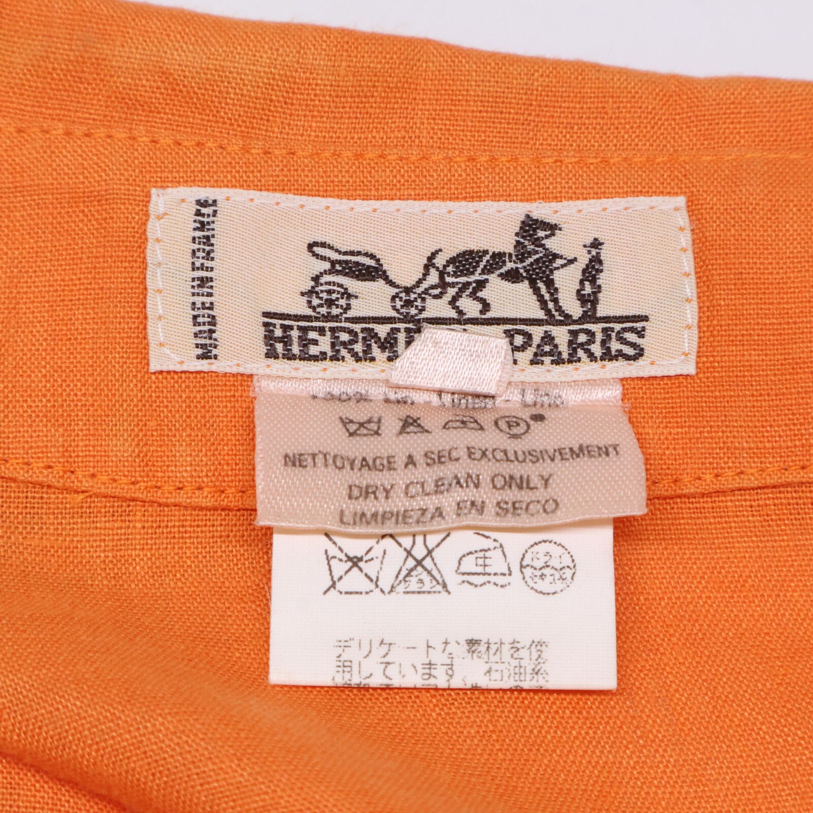 リネン100 半袖シャツ