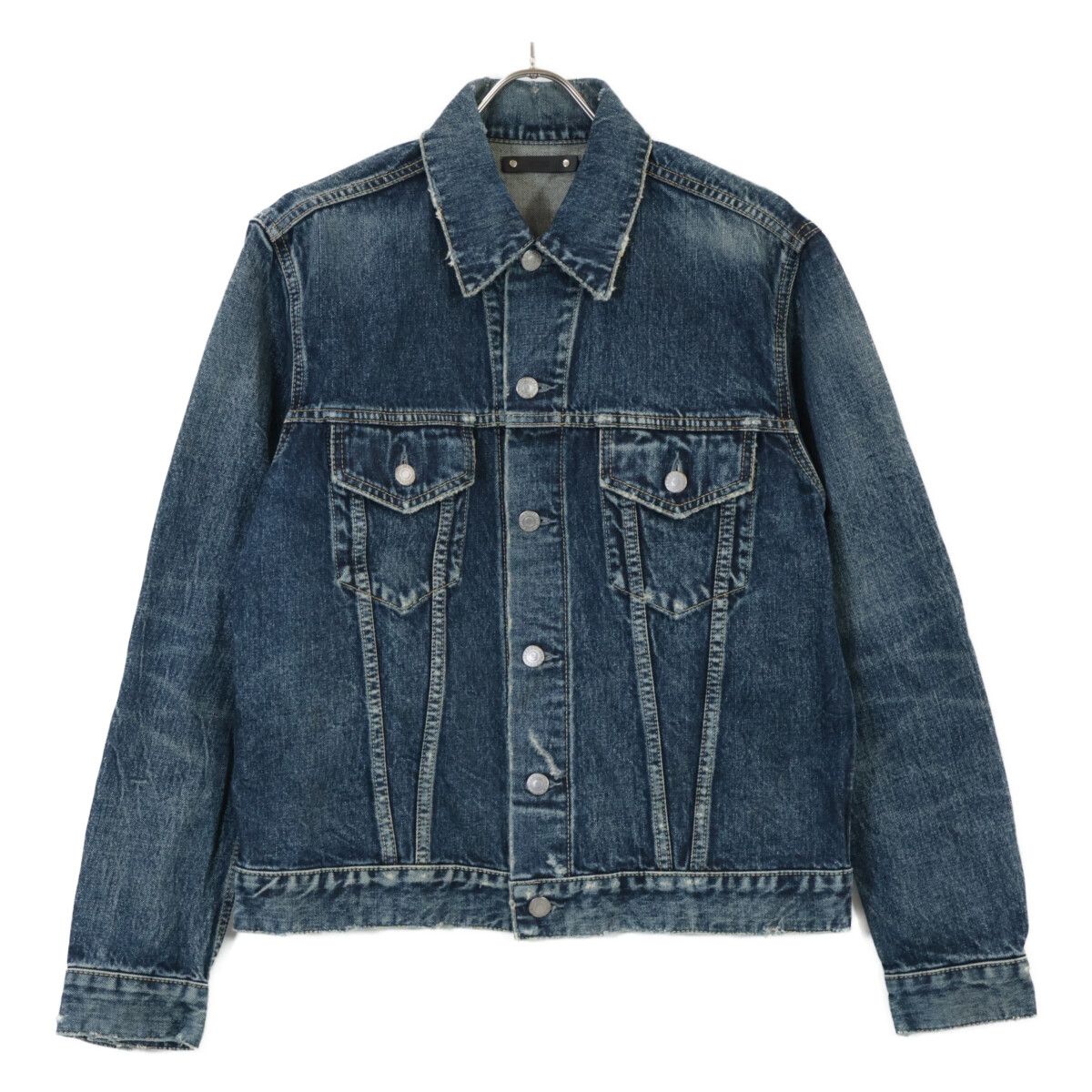 MINEDENIM マインデニム ｲﾝﾃﾞｨｺﾞ ﾀﾞﾒｰｼﾞ加工 3rdﾃﾞﾆﾑｼﾞｬｹｯﾄ 2 - メルカリ