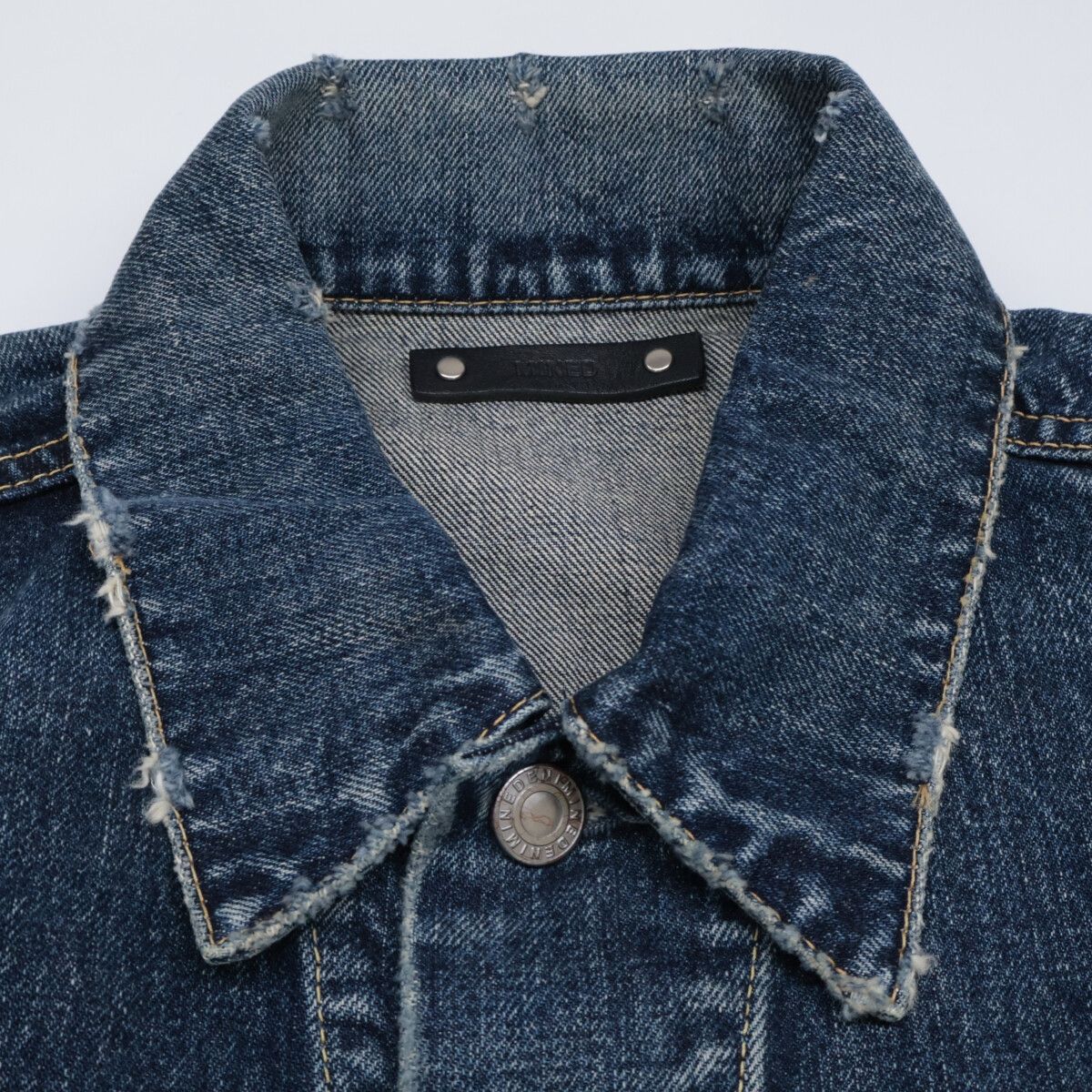 MINEDENIM マインデニム ｲﾝﾃﾞｨｺﾞ ﾀﾞﾒｰｼﾞ加工 3rdﾃﾞﾆﾑｼﾞｬｹｯﾄ 2 - メルカリ
