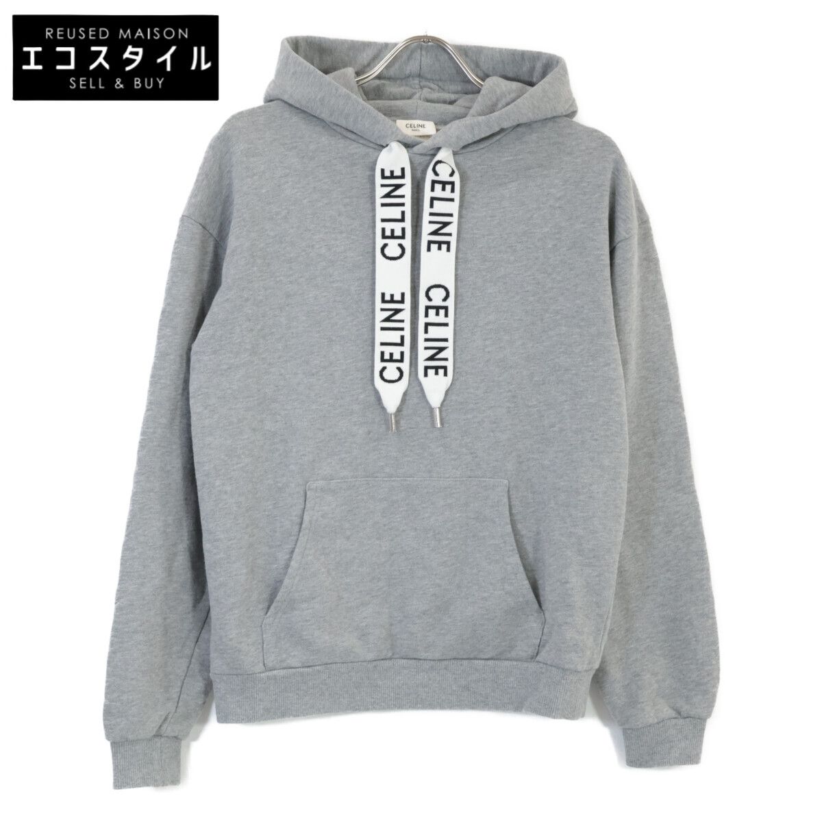 CELINE セリーヌ 2Y468670Q グレー プルオーバー フーディー XS