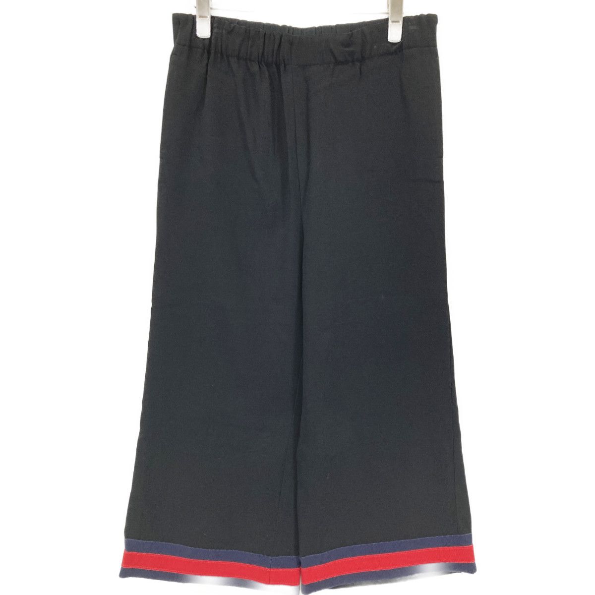 GUCCI グッチ ブラック シェリーライン イージーワイドパンツ 38