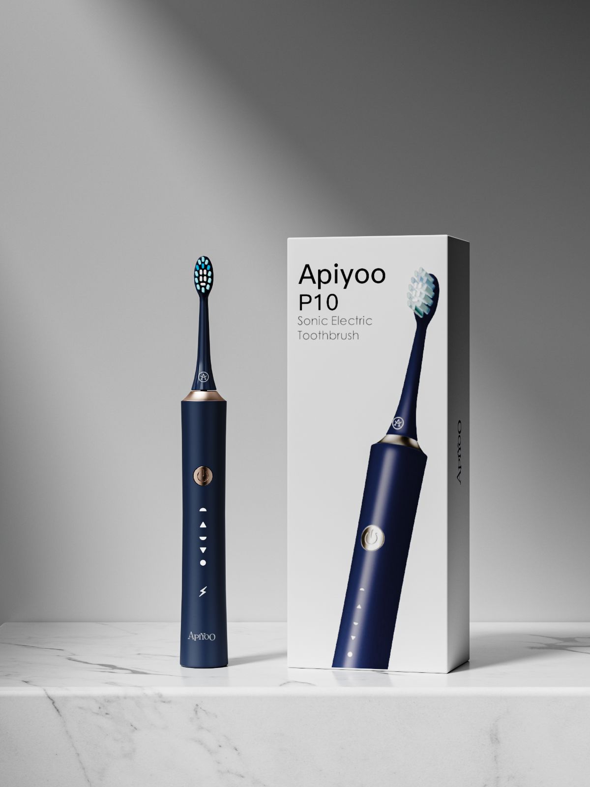 Apiyoo P10電動歯ブラシ ブルー ホワイト