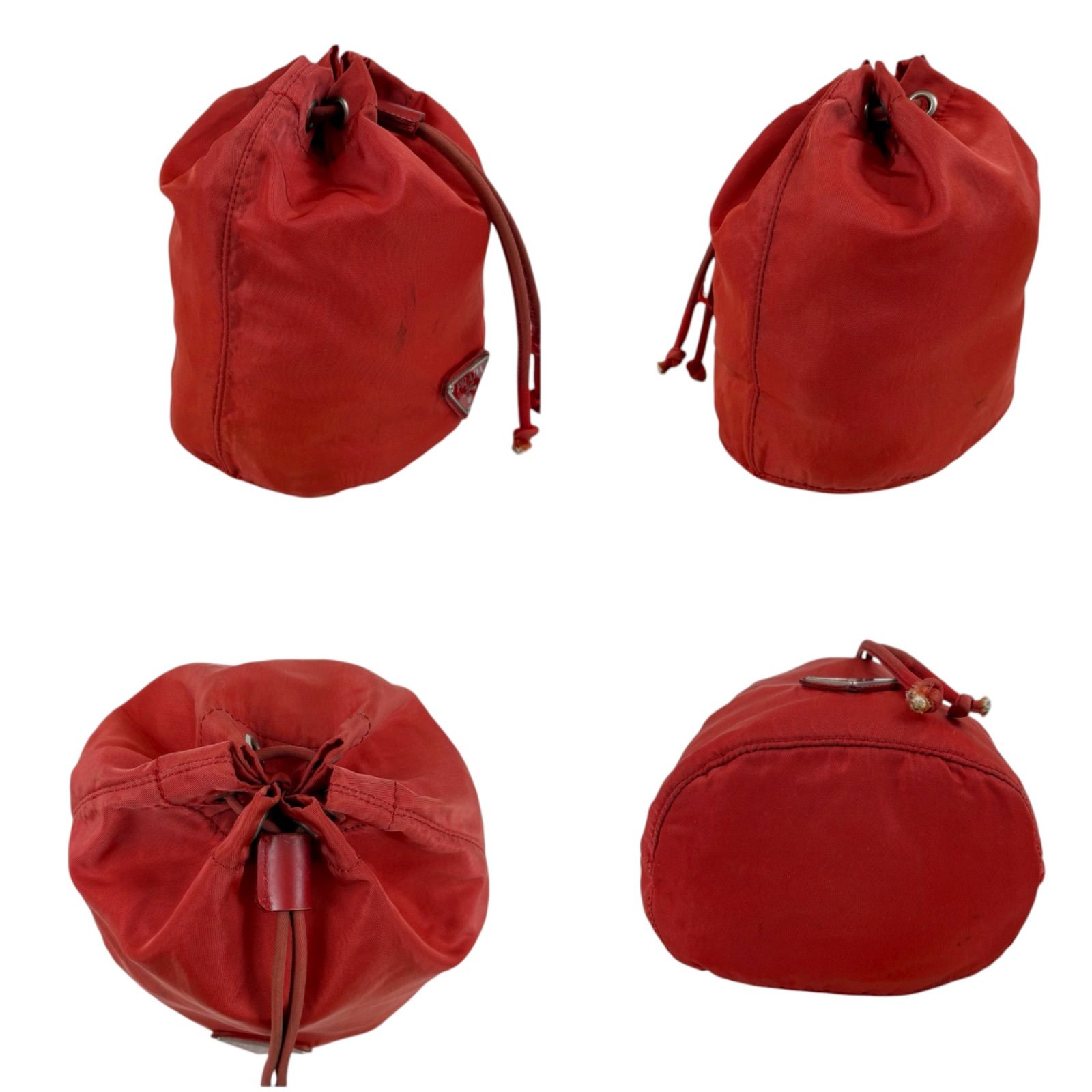 プラダ PRADA トライアングルロゴ 巾着型 マルチポーチ 小物入れ