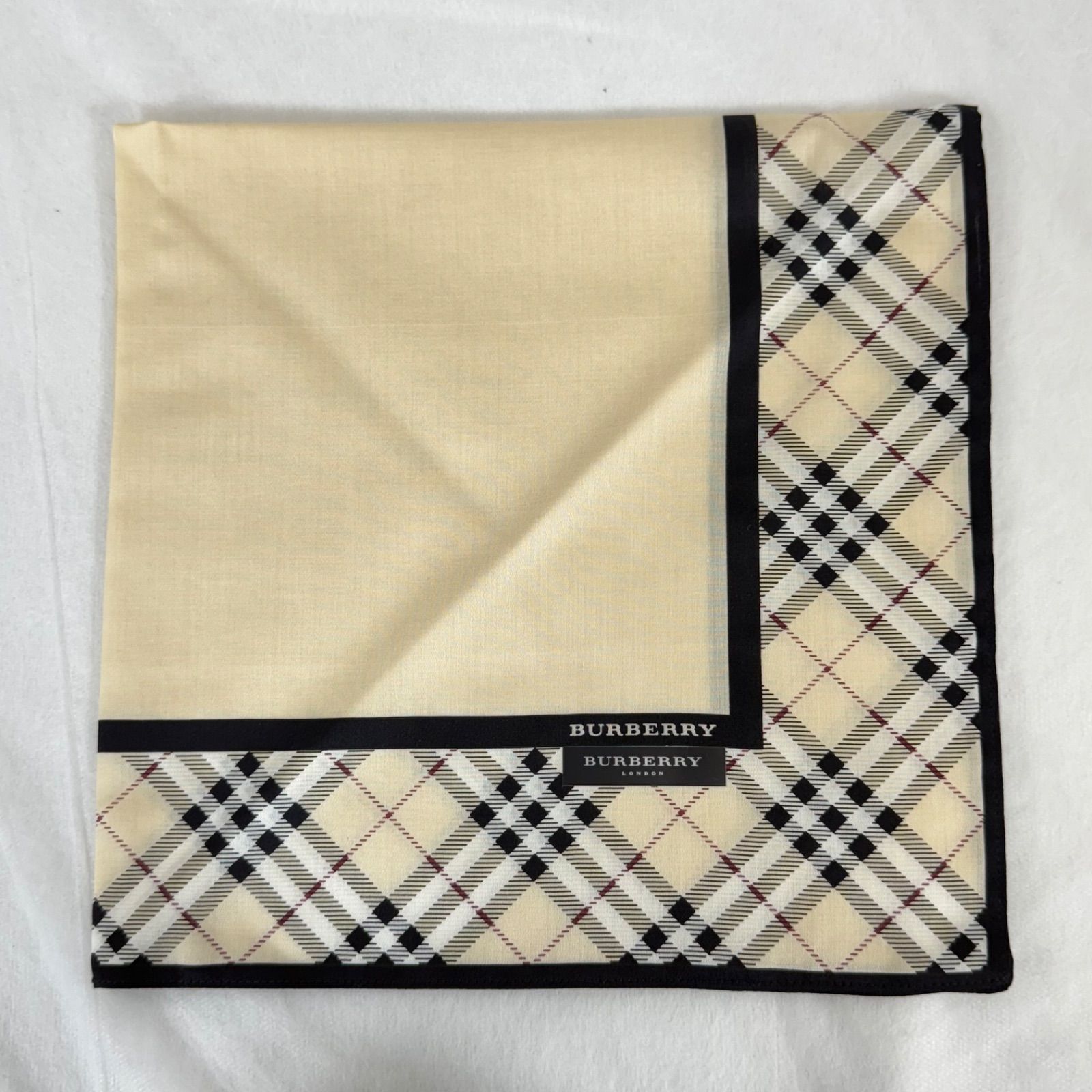 バーバリー ハンカチ - ノバチェック柄 ネイビー 未使用 BURBERRY 2026