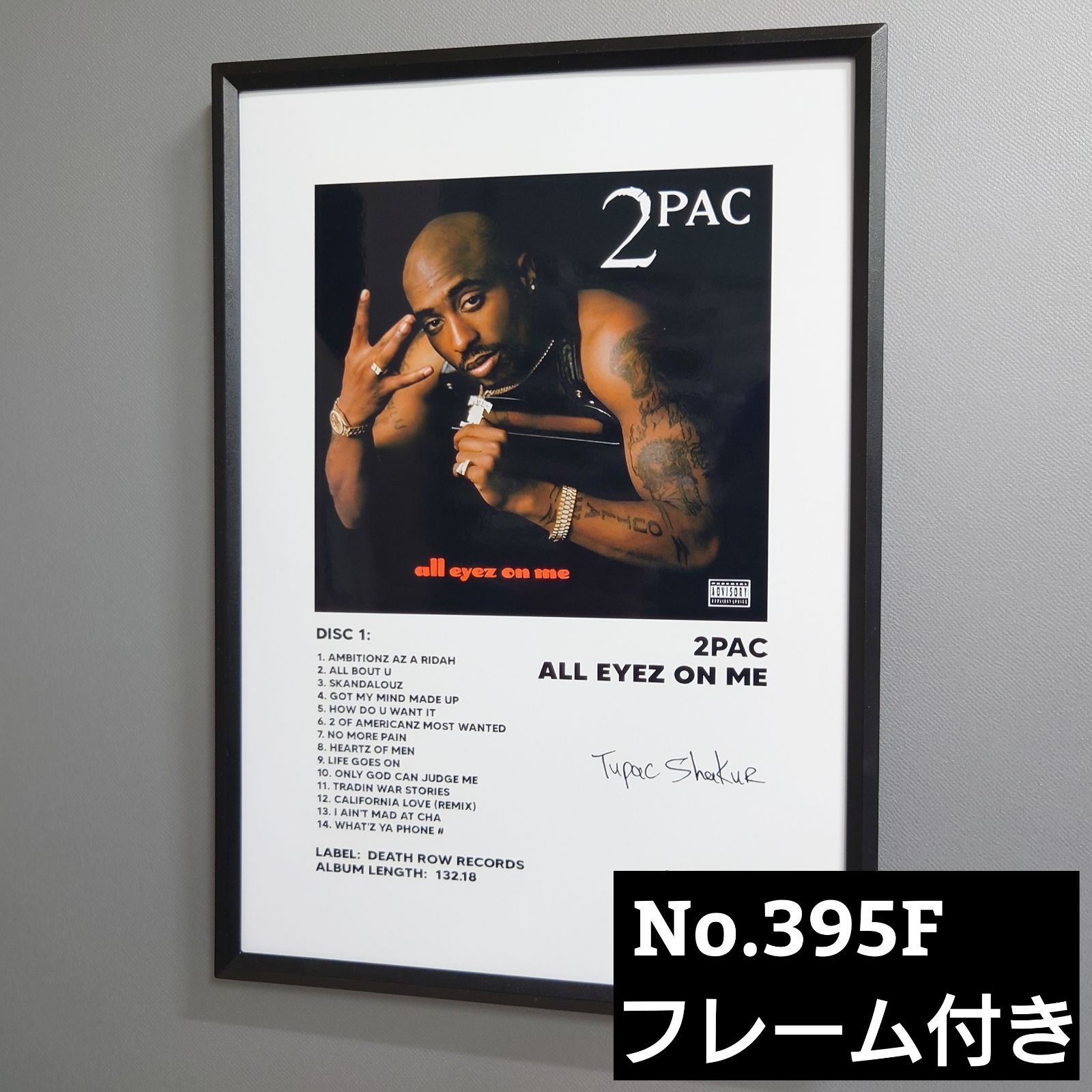 No.395F A4 2pac 2パック ポスター 写真 アート ヒップホップ