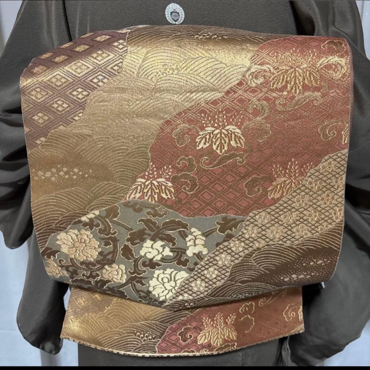 西陣唐織金箔袋帯
