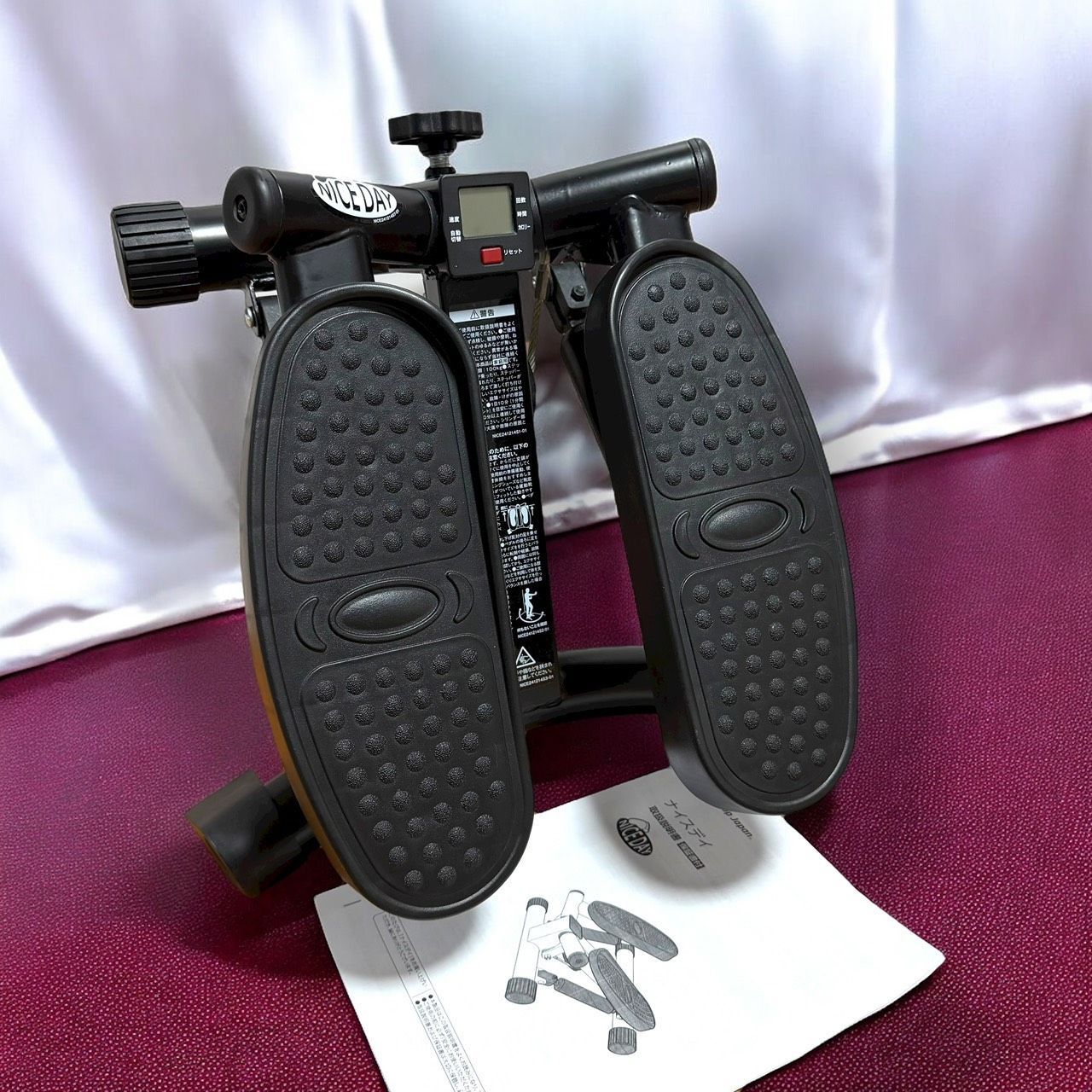 Shop Japan ショップジャパン ナイスデイ ND-1 B ブラック カウンター付き 健康ステッパー 負荷調整 高さ調整