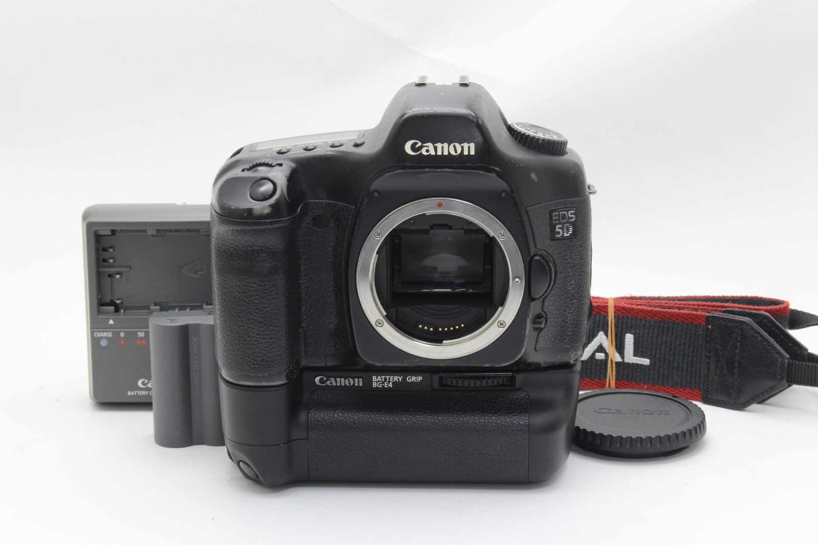 B 並品 Canon キヤノン EOS 5D ボディ 初代 フルサイズ BG-E4付き 初期不良返品無料 10-58