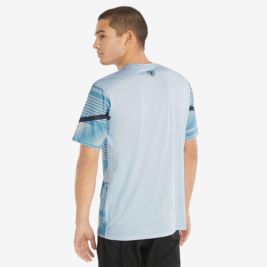 プーマ マンチェスター シティ 2021 2025 プレマッチ シャツ サッカー グレー 紺 ネイビー モデル 日本未発売