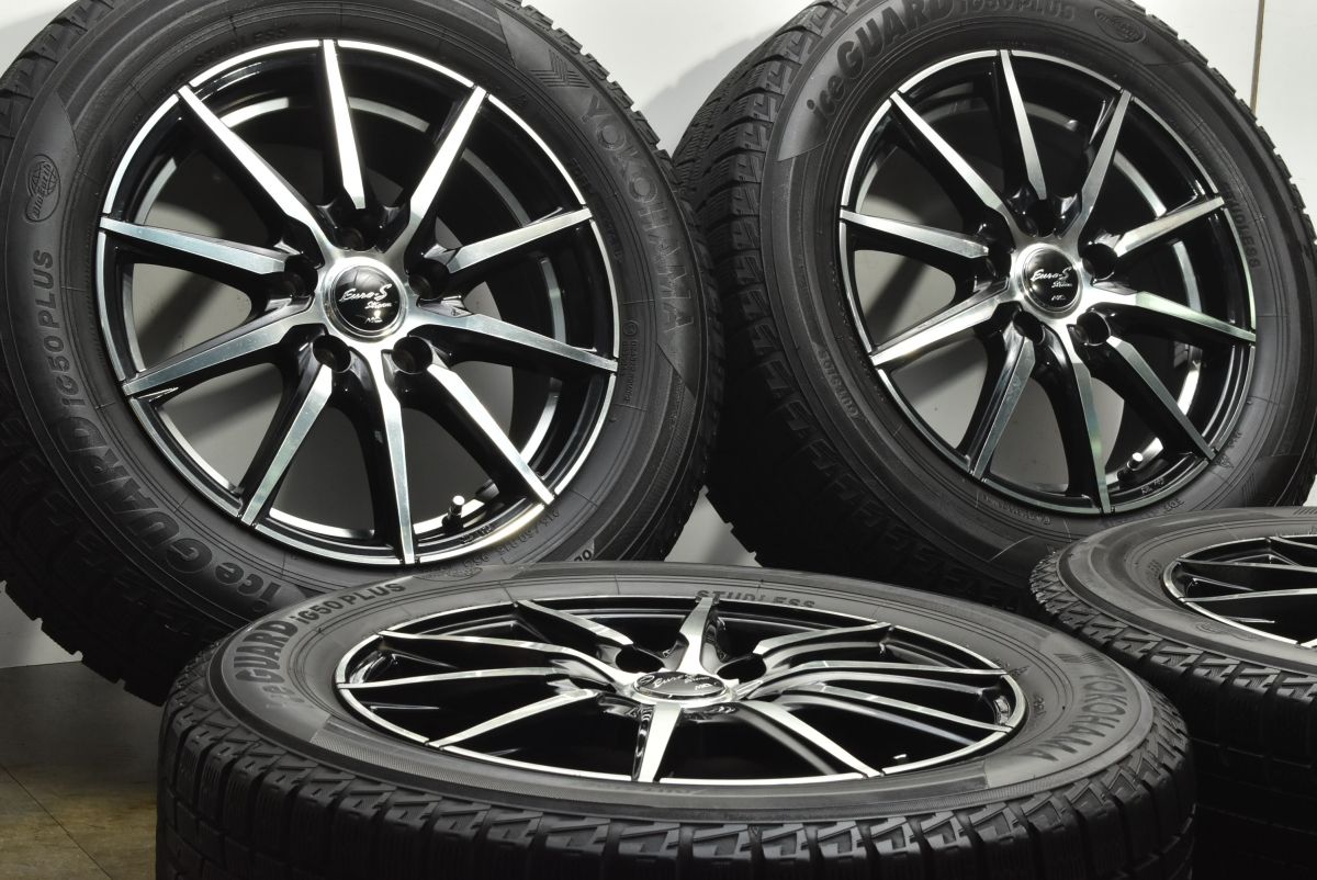 エスティマ オデッセイなどに Euro stream 16 in 6 5 J 53 PCD 114 3 ヨコハマ アイスガード5 PLUS iG 50 215 60 R ヴェゼル CX MPV