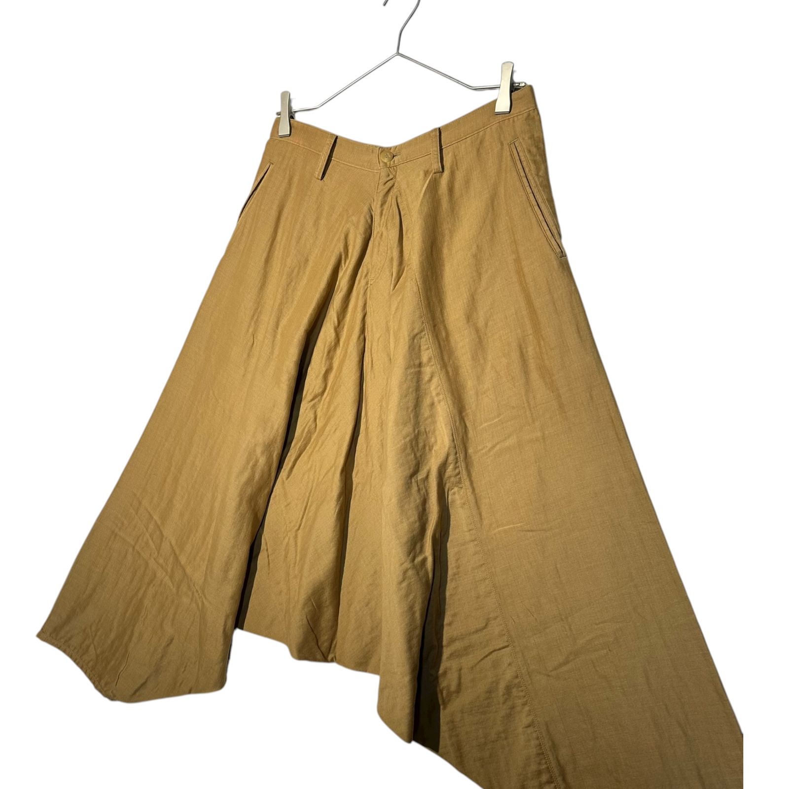 ISSEY MIYAKE MEN イッセイミヤケメン 12SS Wide Hakama Sarouel Cropped Pants ワイド 袴 サルエル クロップド パンツ ME21FF174 M ベージュ ブランド 稀少品