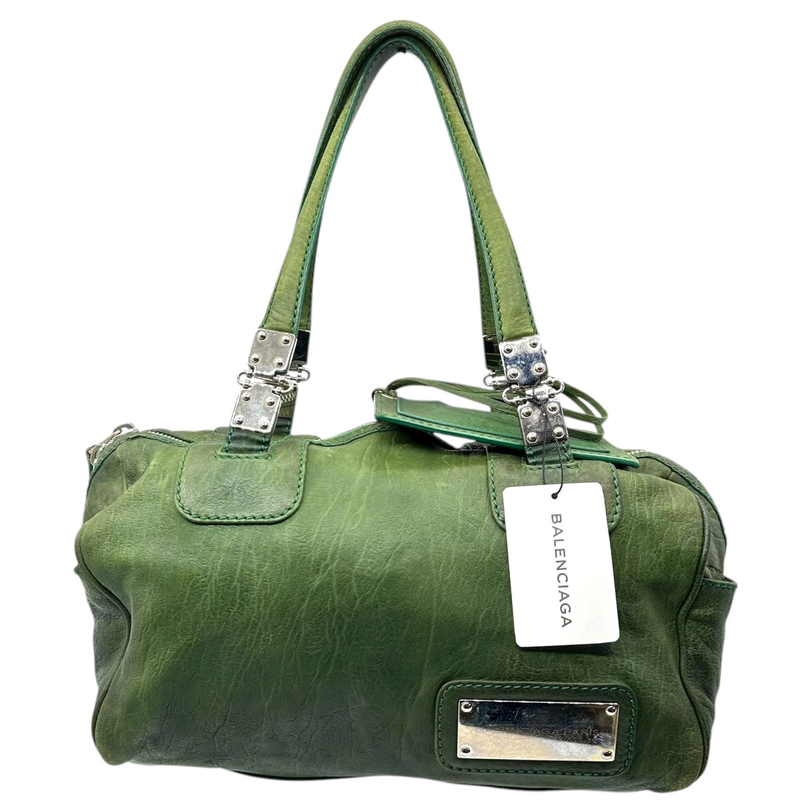 BALENCIAGA(バレンシアガ) 00's Logo Plate Leather Boston Bag 00年代