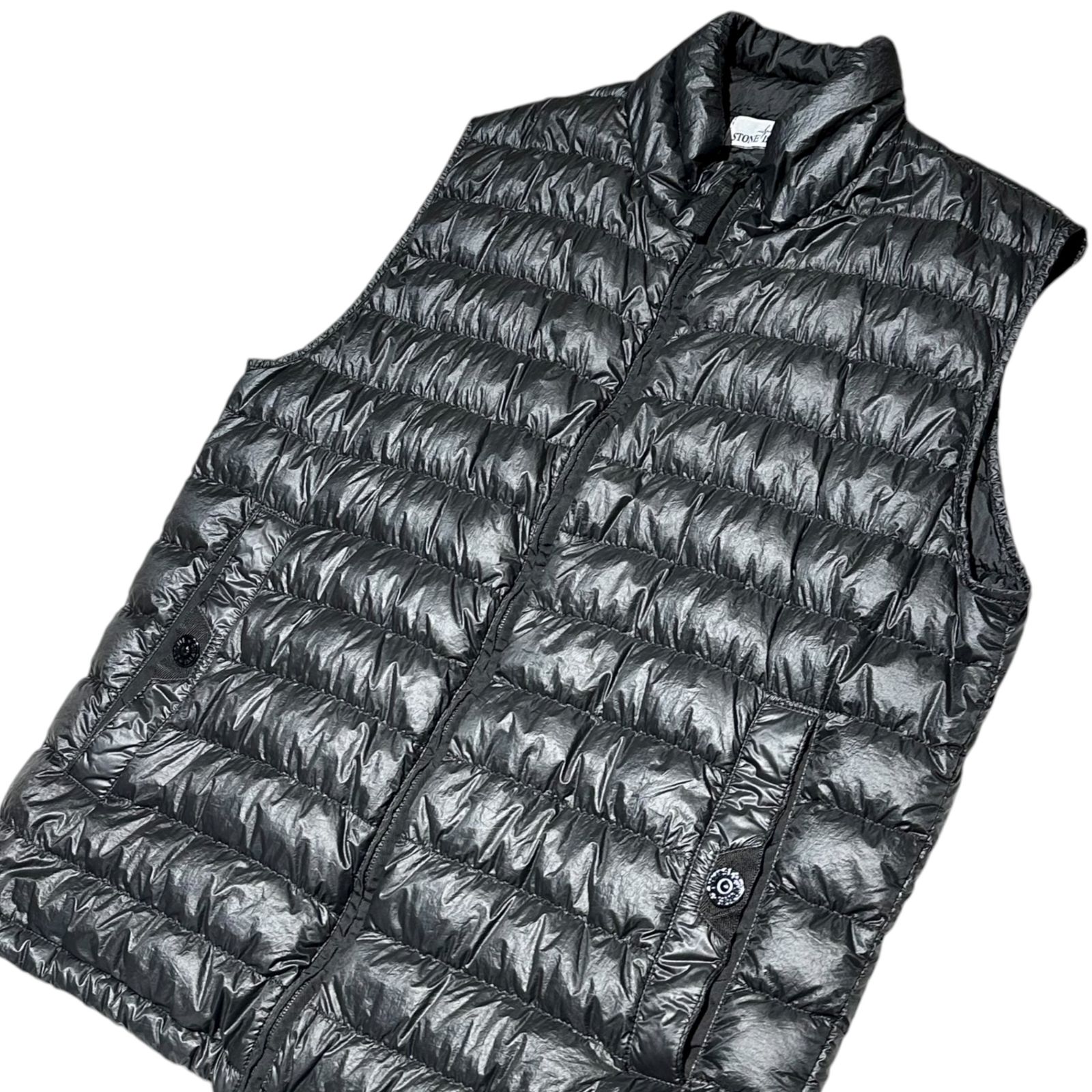 STONE ISLAND ストーンアイランド 16SS Garment Dyed Down Gilet ガーメント ダイ ダウン ベスト 6415G0124 Xl ブラック ジレ