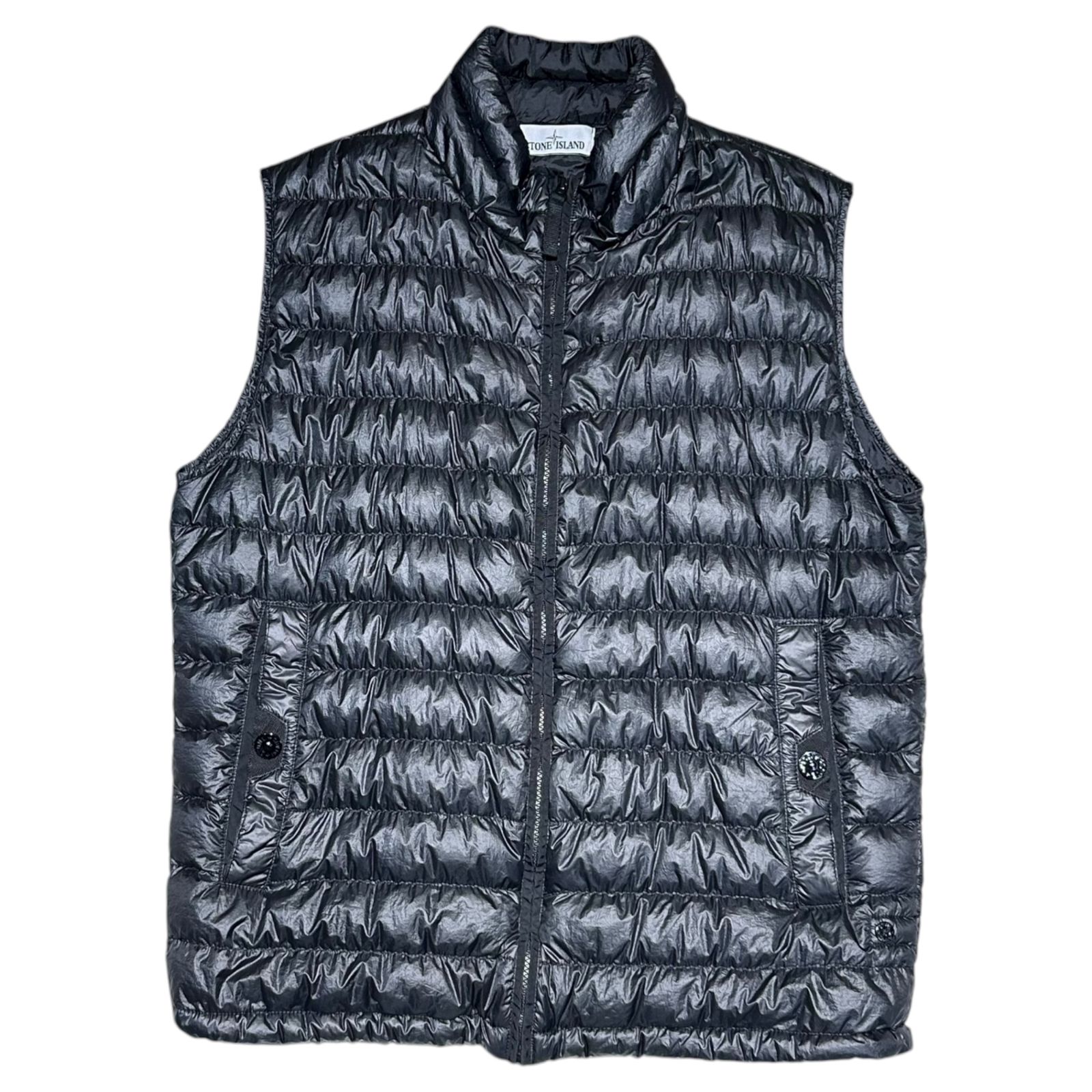 STONE ISLAND ストーンアイランド 16SS Garment Dyed Down Gilet ガーメント ダイ ダウン ベスト 6415G0124 Xl ブラック ジレ