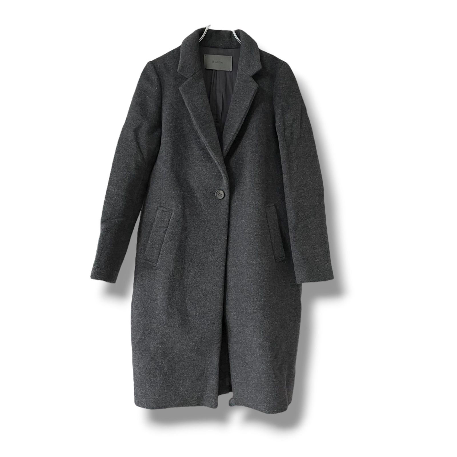 b*n様 INVERTERE チェスターコート 38 ダークグレー B ability ビーアビリティ BOSCH ダークグレー チェスターコート 38 M