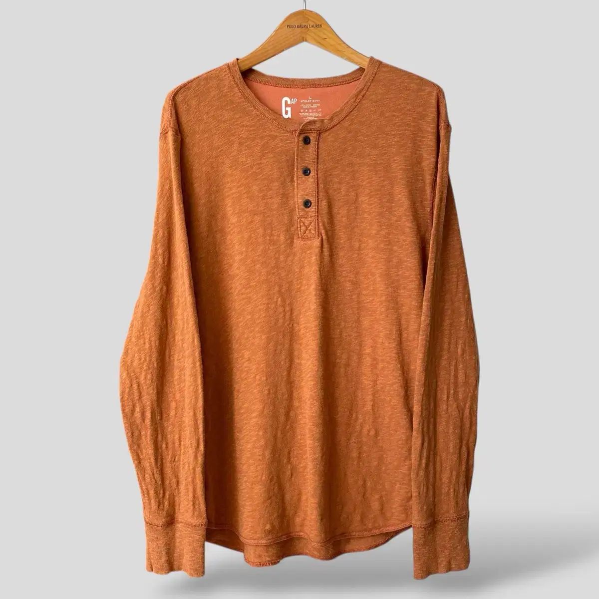 (L)GAP ギャップ ヘンリーネック 長袖Tシャツ