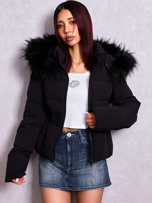 GYDA ジェイダ ダウン ジャケット ショート GD ベルト付き ショート