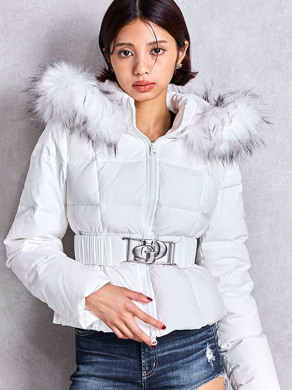 GYDA ジェイダ ダウン ジャケット ショート GD ベルト付き ショート