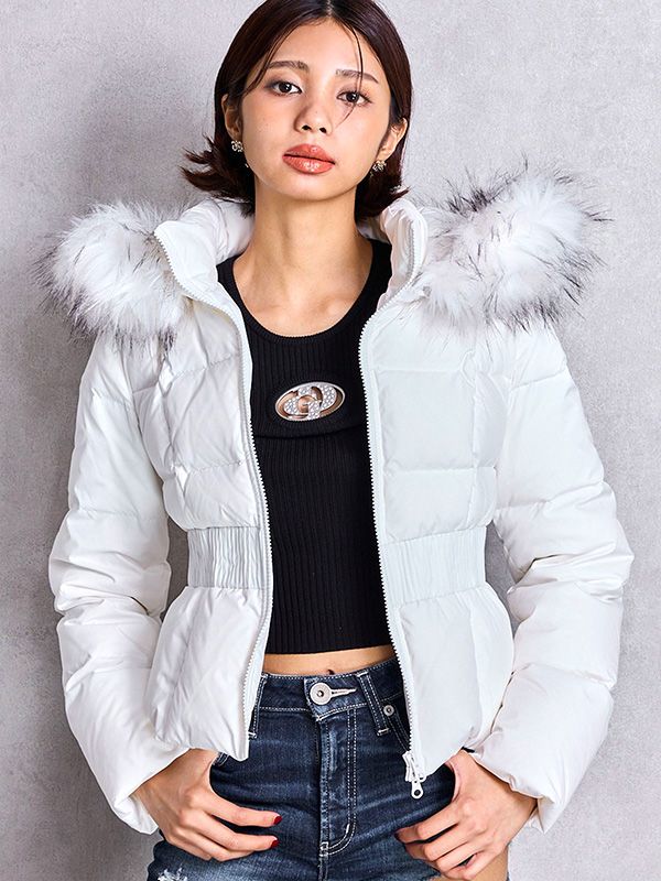 GYDA ジェイダ ダウン ジャケット ショート GD ベルト付き ショート