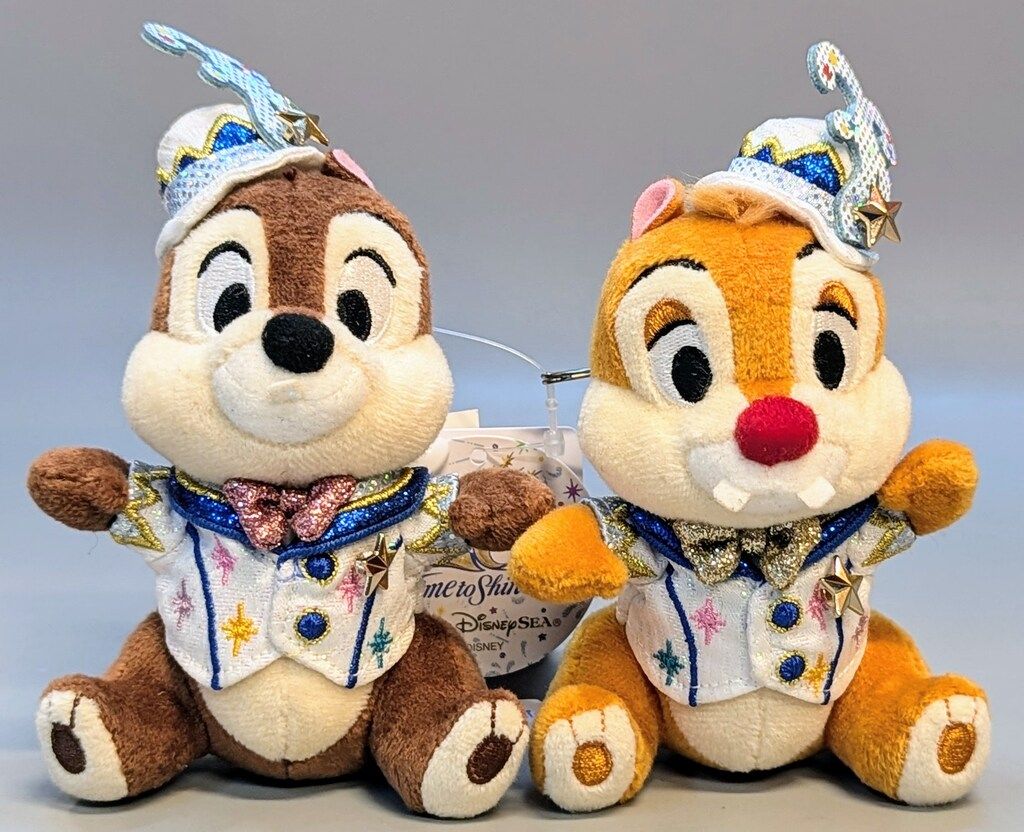 ディズニーシー 20周年 タイムトゥシャイン ぬいぐるみバッジ セット
