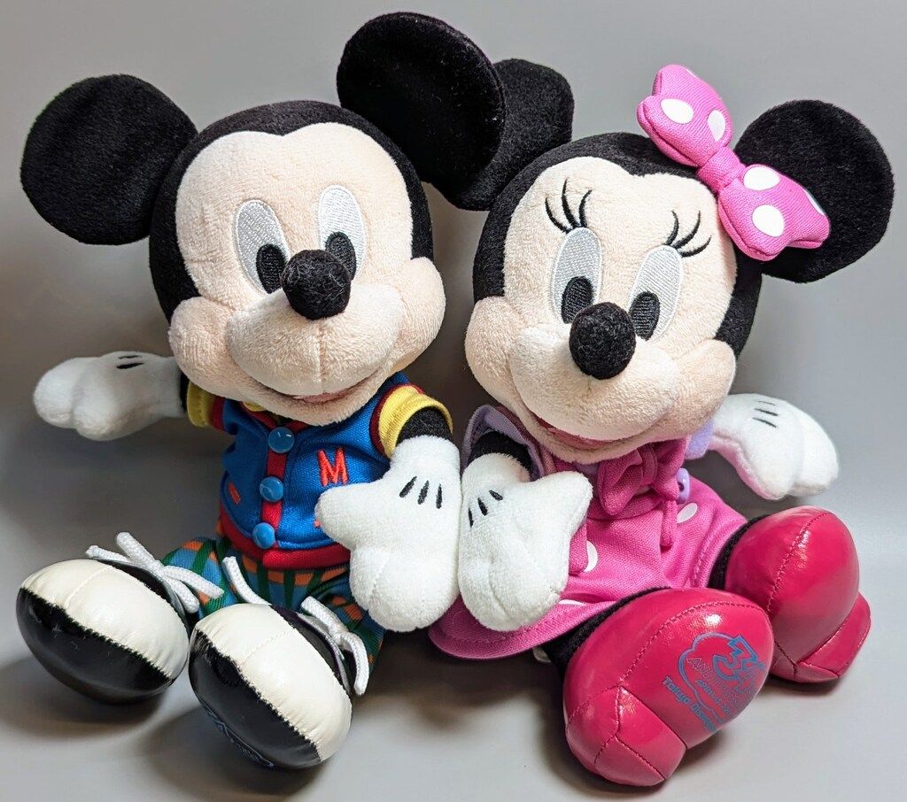【新品未使用】美女と野獣　ミッキー＆ミニー ペアぬいぐるみ　ランド31周年 ディズニー ミッキー ミニー ペアぬいぐるみ 美女と野獣 31周年