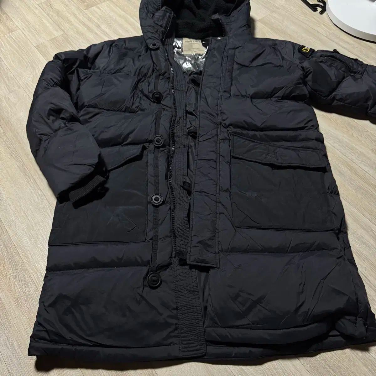 National Geographic ロングダウンジャケット ブラック b ナショナル