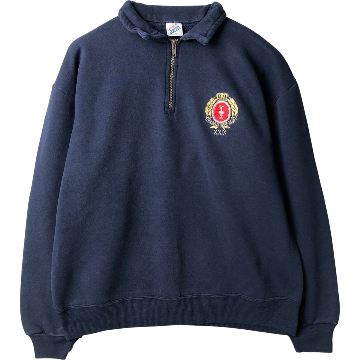 古着 80~90年代 ジャージーズ Jerzees ハーフジップスウェットシャツ 
