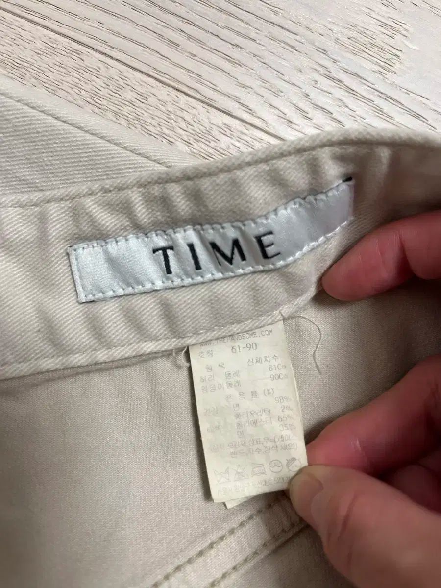  タイム ストレートデニム アイボリー その他 デニム ジーンズ