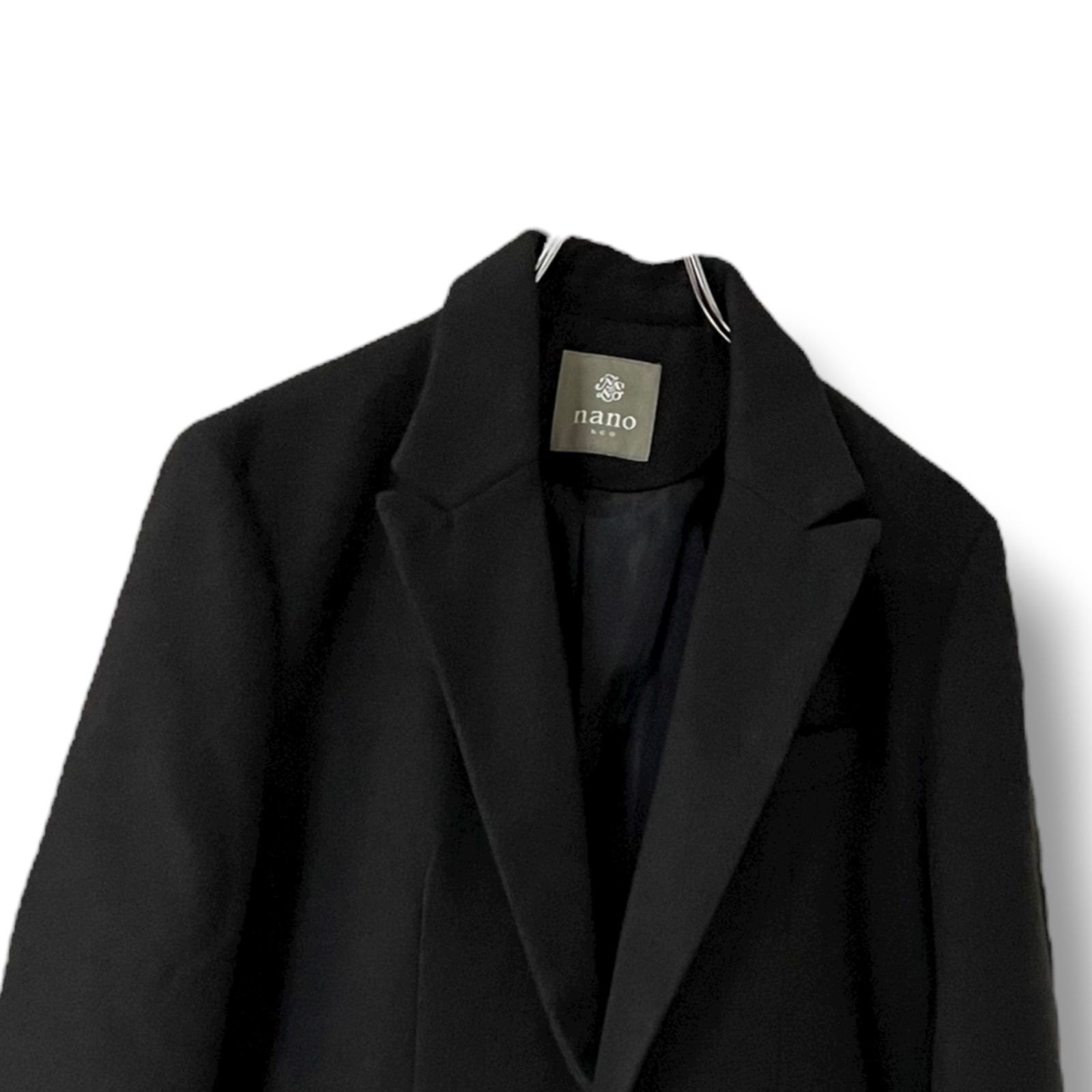 nano・universe ナノユニバース ブラック チェスターコート 黒 Sサイズ