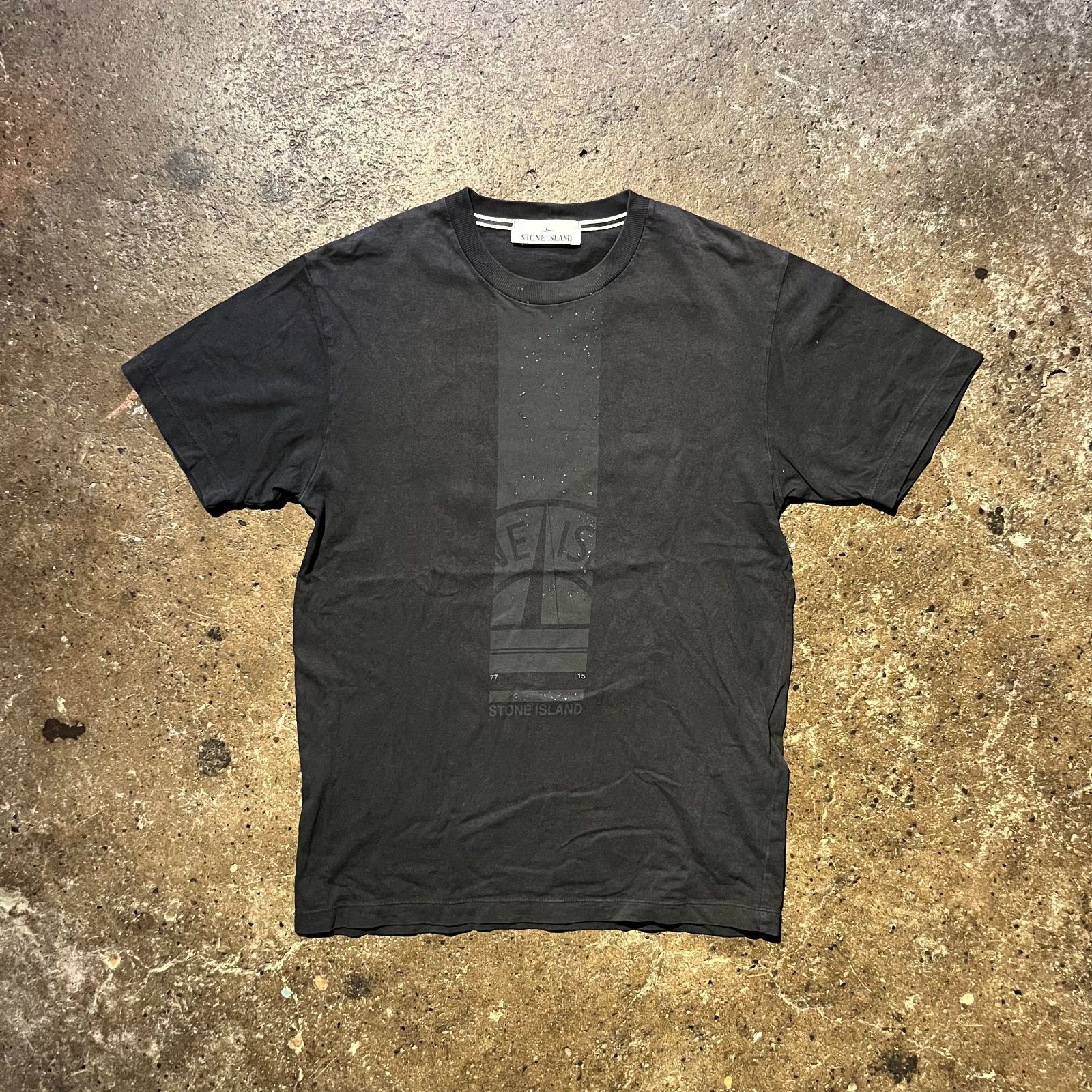 STONE ISLAND ロゴプリントTシャツ S ブラック ストーンアイランド