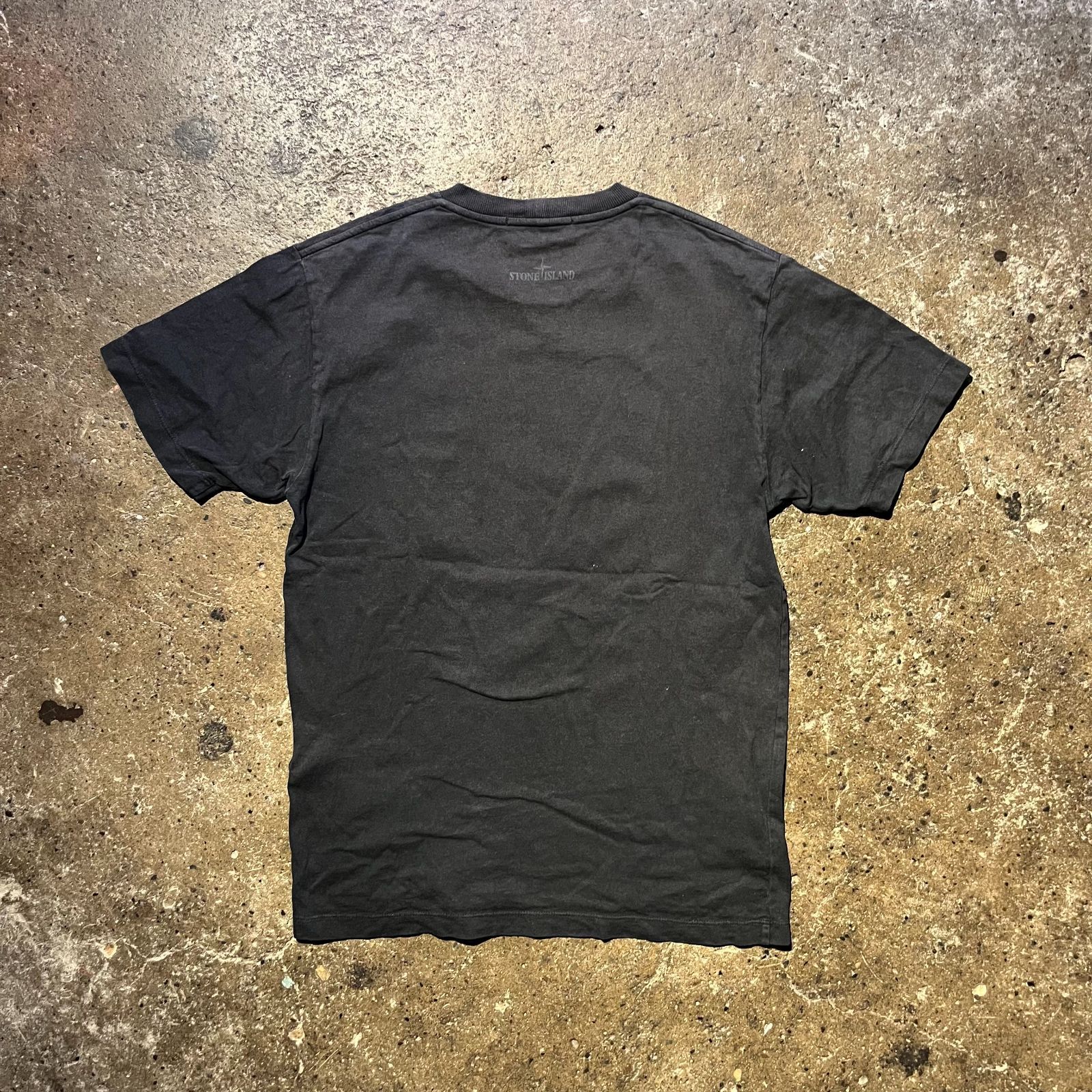 Stone  ブラック tシャツ STONE ISLAND ロゴプリントTシャツ S ブラック ストーンアイランド