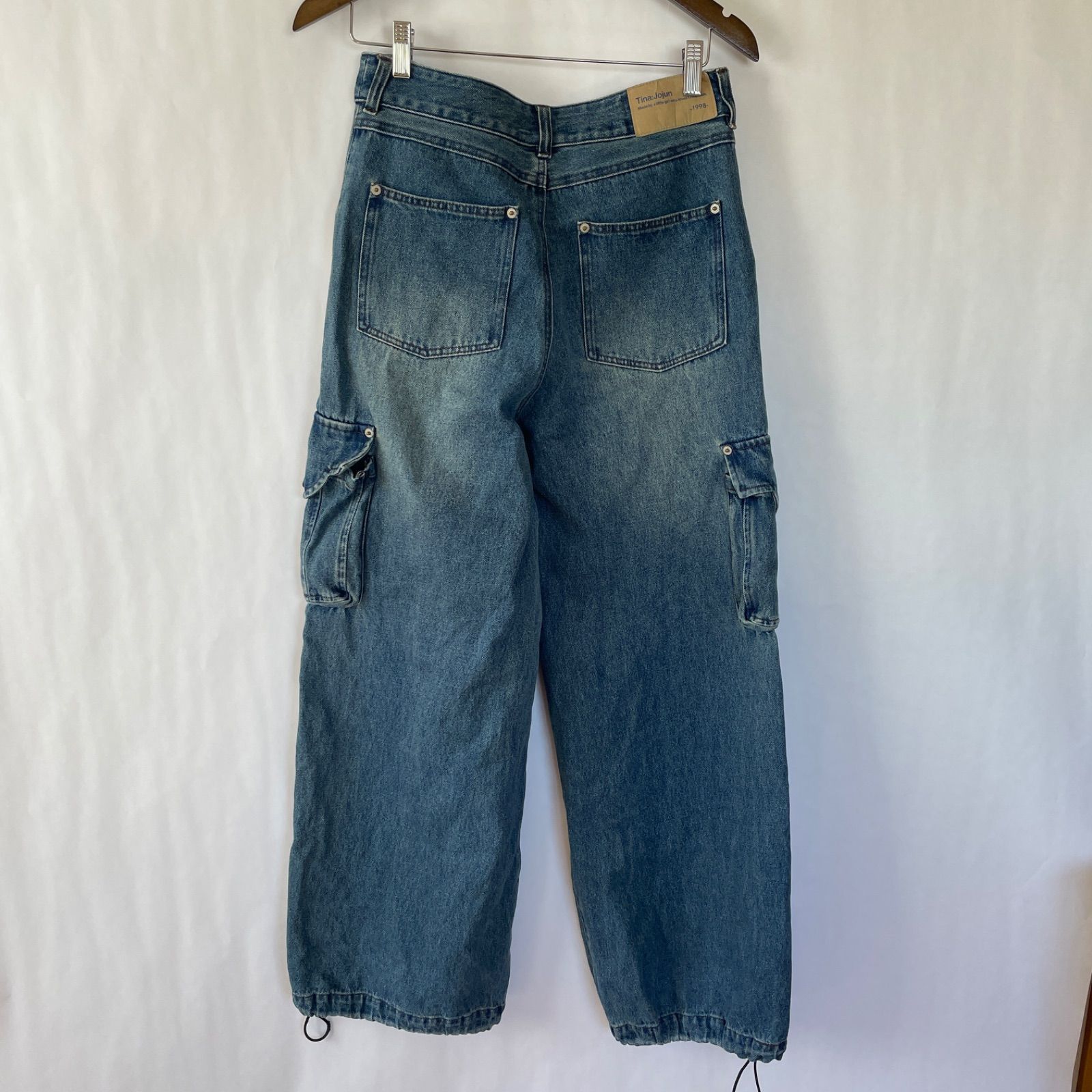 欠品中！ウエストリボン デニムパンツ TINA：JOJUN ブルー XS TINA：JOJUN（ティーナジョジュン） ジーンズ デニム デニムパンツ